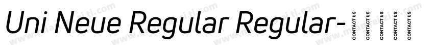 Uni Neue Regular Regular字体转换
